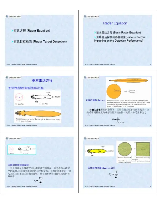 雷达方程图解(北航课件)