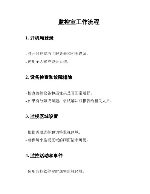 监控室工作流程