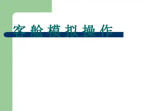 飞机客舱布局及其主要设备设施课程(PPT29张)