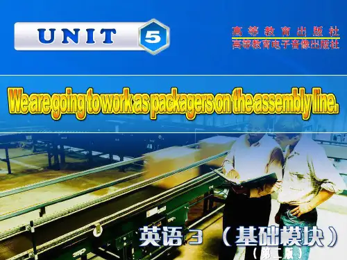 大学英语基础模块第2版第3册Unit 5_HN