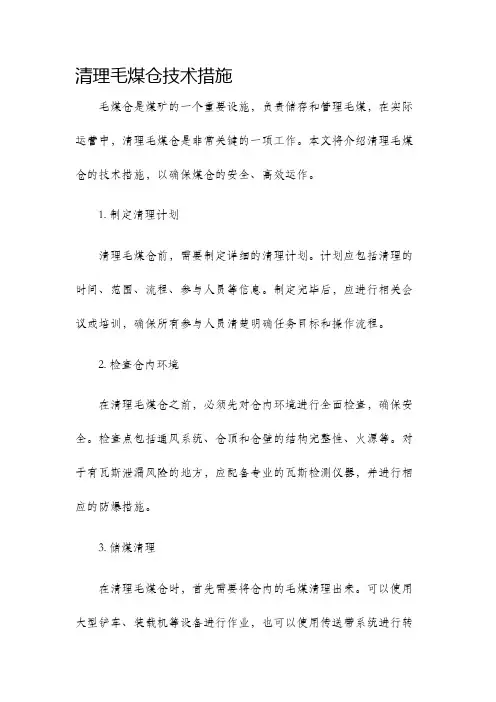 清理毛煤仓技术措施