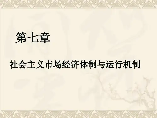 社会主义市场经济体制和运行机制
