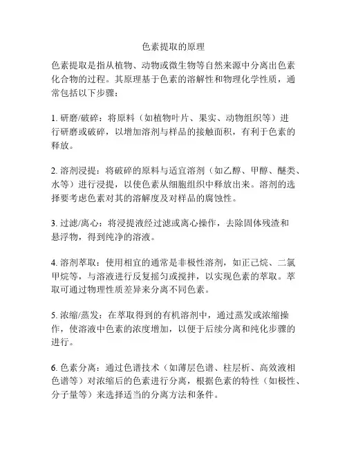 色素提取的原理