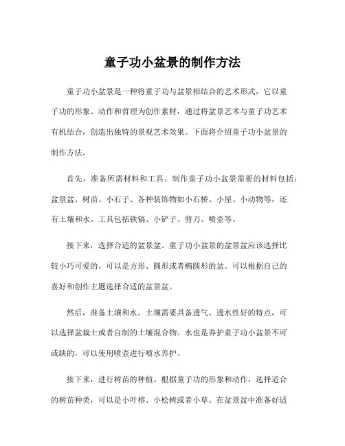童子功小盆景的制作方法