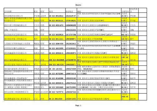 重庆建筑工程公司 122条
