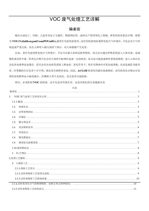 VOC废气处理工艺详解