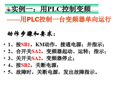 PLC与变频器典型应用