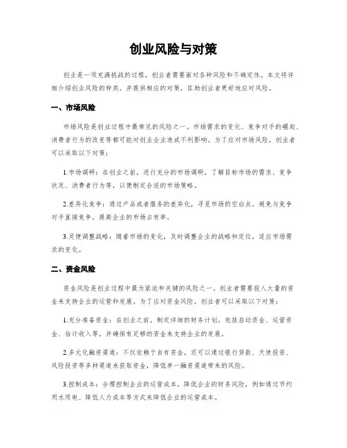 创业风险与对策