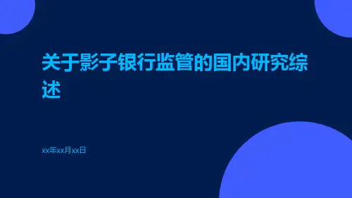 关于影子银行监管的国内研究综述