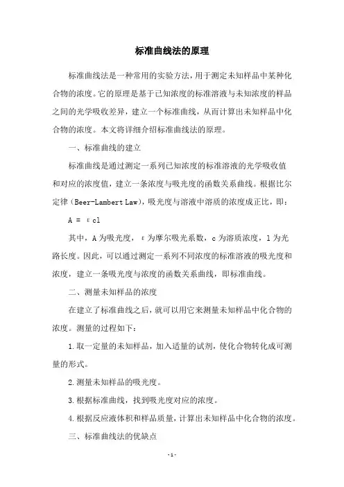 标准曲线法的原理