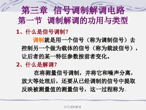 信号调制解调 ppt课件