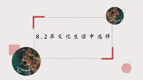 高中政治人教版必修三文化生活8.2在文化生活中选择课件(共16张PPT)