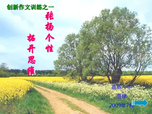 创新作文训练之一：张扬个性,拓开思维ppt[优秀课件资料]