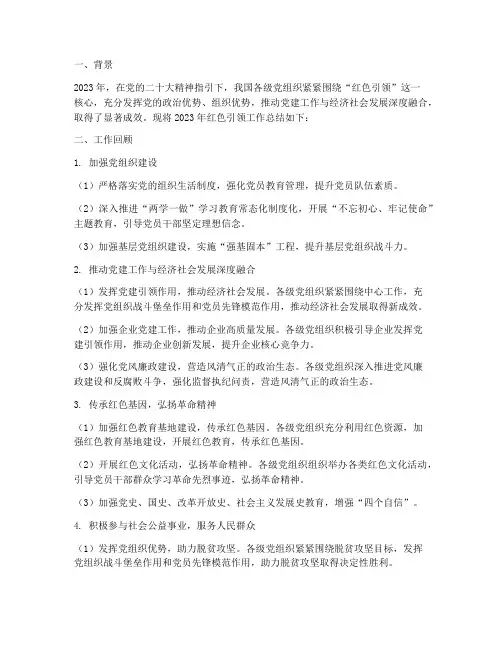 红色引领年度总结