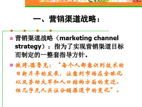 营销渠道战略