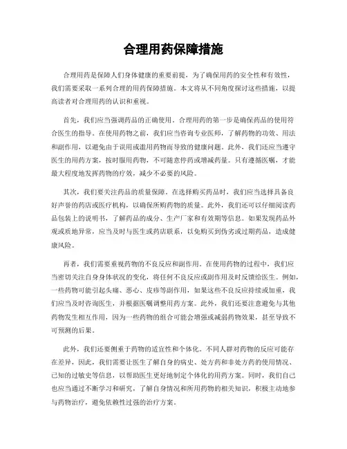 合理用药保障措施