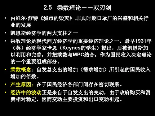 2.5  乘数理论