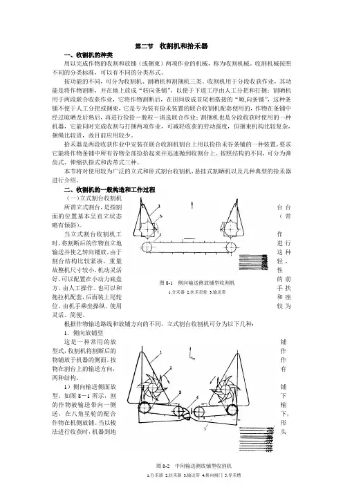 第二节  收割机和拾禾器