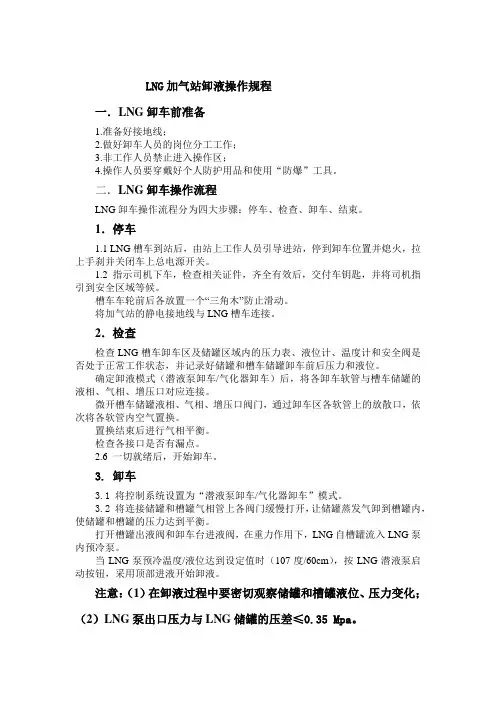 LNG加气站卸液操作规程