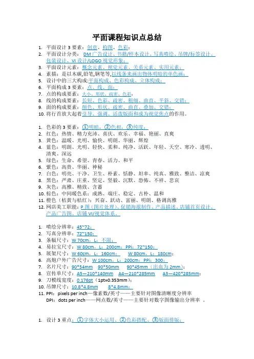 平面设计知识点总结