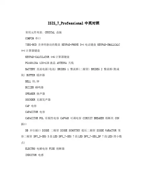 ISIS_7_Professional中英对照