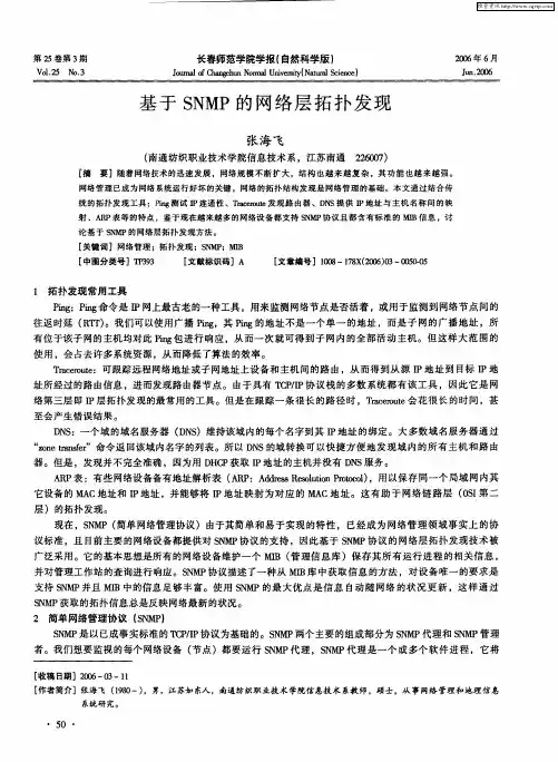基于SNMP的网络层拓扑发现