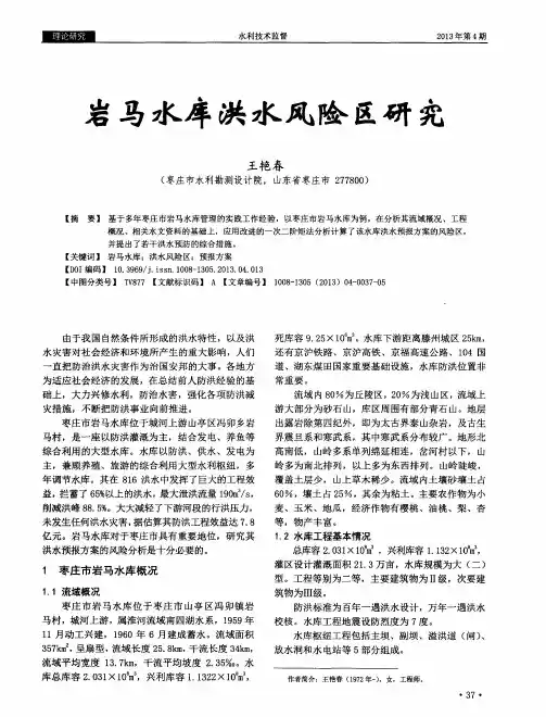 岩马水库洪水风险区研究
