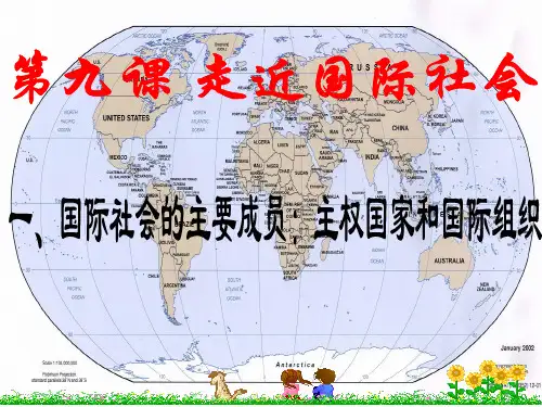 第九课 走近国际社会 课件