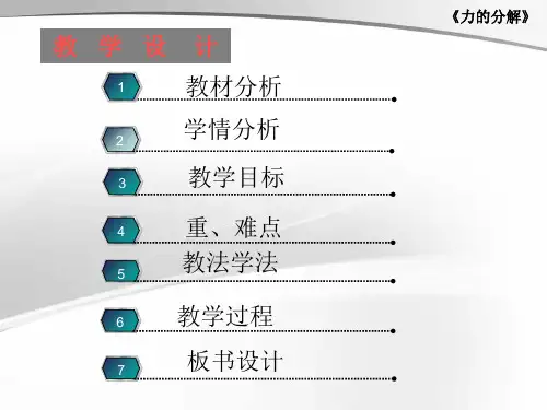 力的分解说课ppt课件