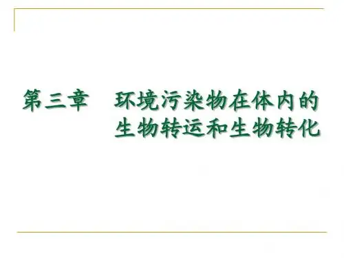 环境毒理学 第三章
