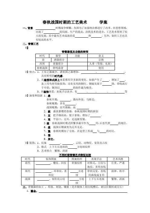 第三章 春秋战国时期的工艺美术