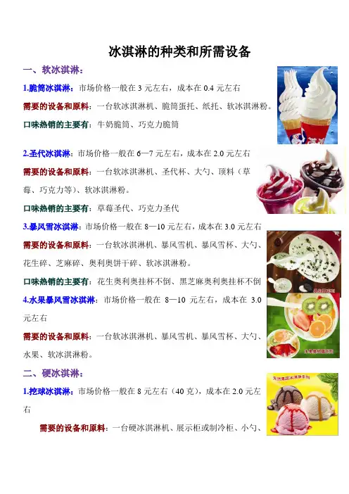 冰淇淋的种类