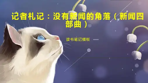 记者札记:没有新闻的角落(新闻四部曲)
