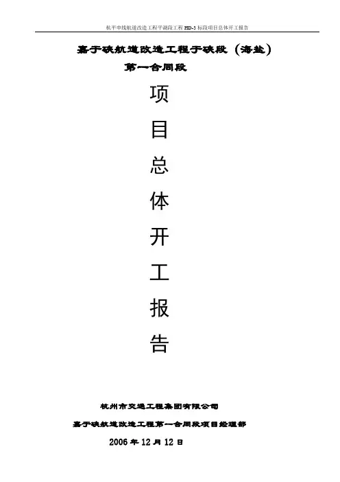 项目总体开工报告.