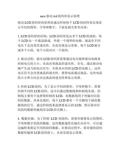 mcu 驱动 lcd段码屏显示原理