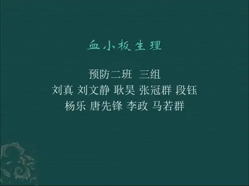 血小板ppt课件
