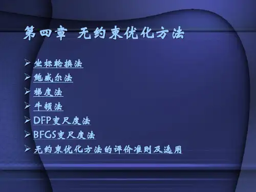 第四章 无约束优化方法