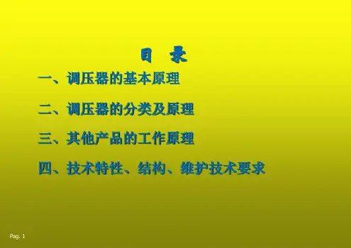 燃气调压器工作原理及故障分析ppt课件