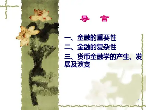 金融的重要性ppt课件