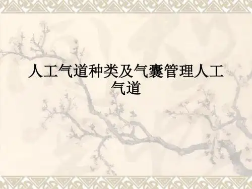 人工气道种类及气囊管理人工气道ppt课件