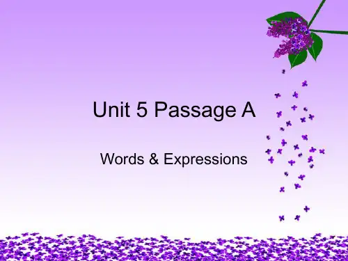 大学体验英语1unit5-PassageA课件(1)