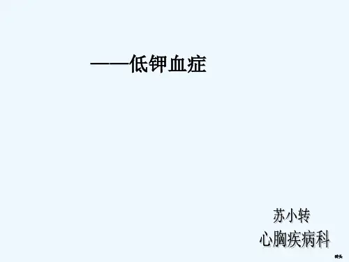 低钾血症的护理查房