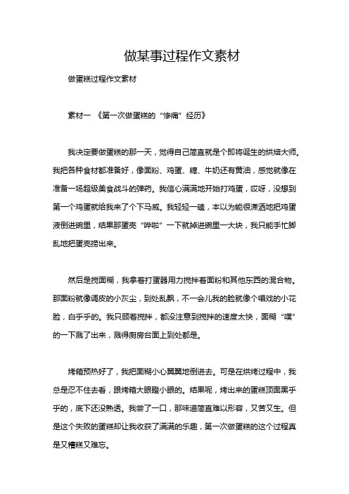 做某事过程作文素材