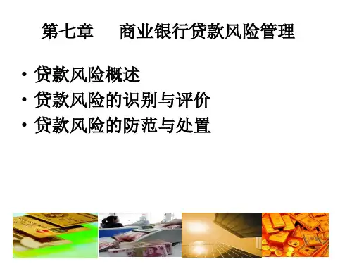 商业银行贷款风险管理
