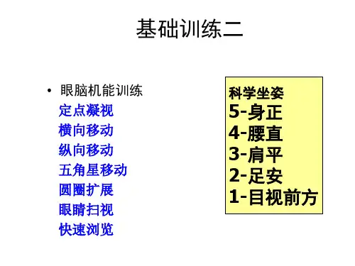 眼睛训练之定点凝视训练