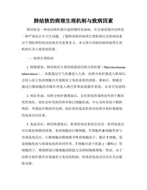 肺结核的病理生理机制与致病因素