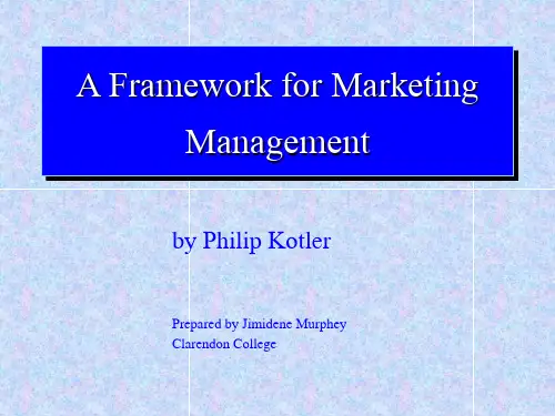 A Framework for Marketing Management (by Philip Kotler)