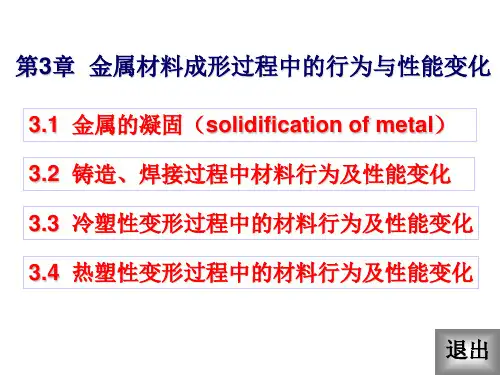 第3章  金属材料成形过程中的行为与性能变化