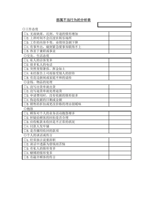 部属不当行为的分