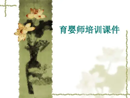 (五级、四级、三级)育婴师培训课件—生活照料